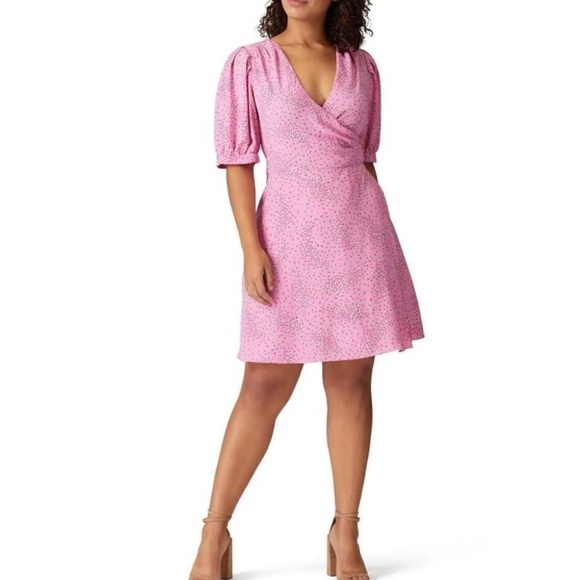 Kate Spade New Meadow Faux Wrap Wrap Dress 0 Floral Pink - Picture 2 of 15